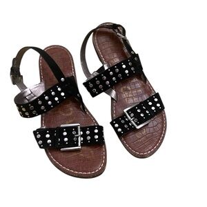Black Studded Sandals